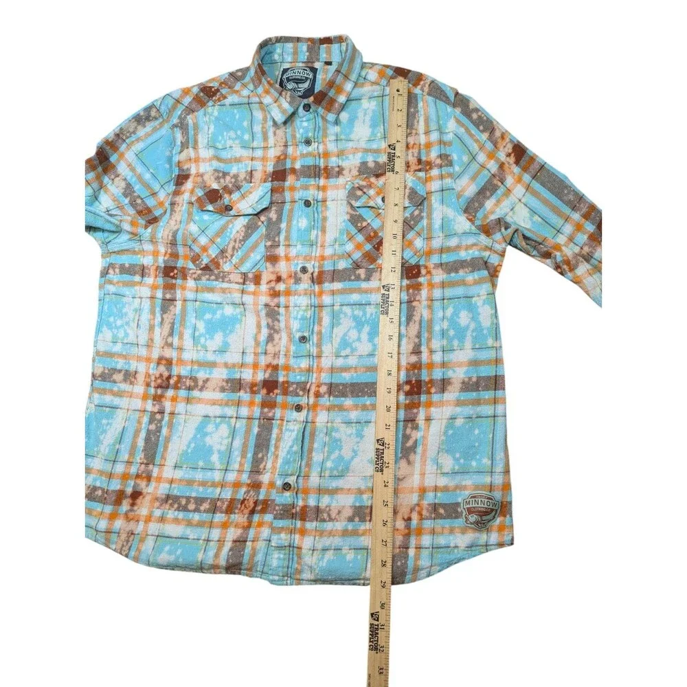 Angry Minnow Gator Girl Florida Flannel- Distressed Lake Tahoe Size XL Unisex - Picture 6 of 8